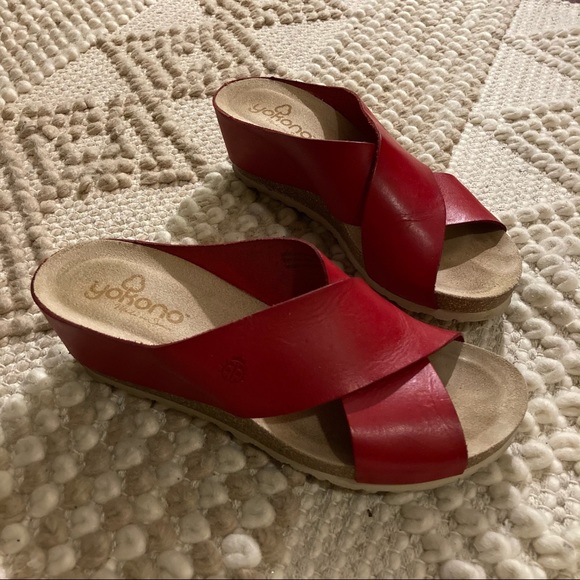 yokono Shoes - Leather Wedge Heel Sandals